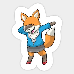 Fox as Secretary at Hip Hop Dance Sticker